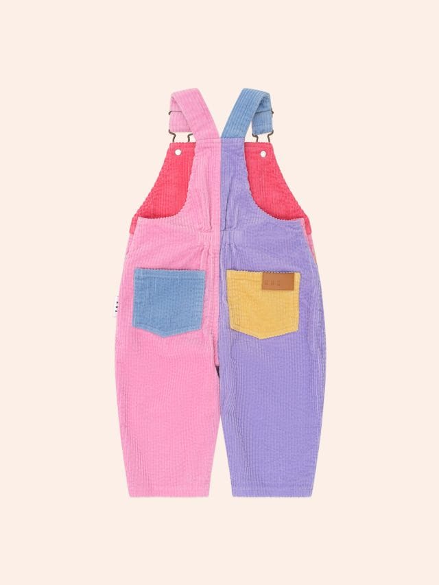 Huxbaby Girls All In One Colour Block Girl Cord Overalls