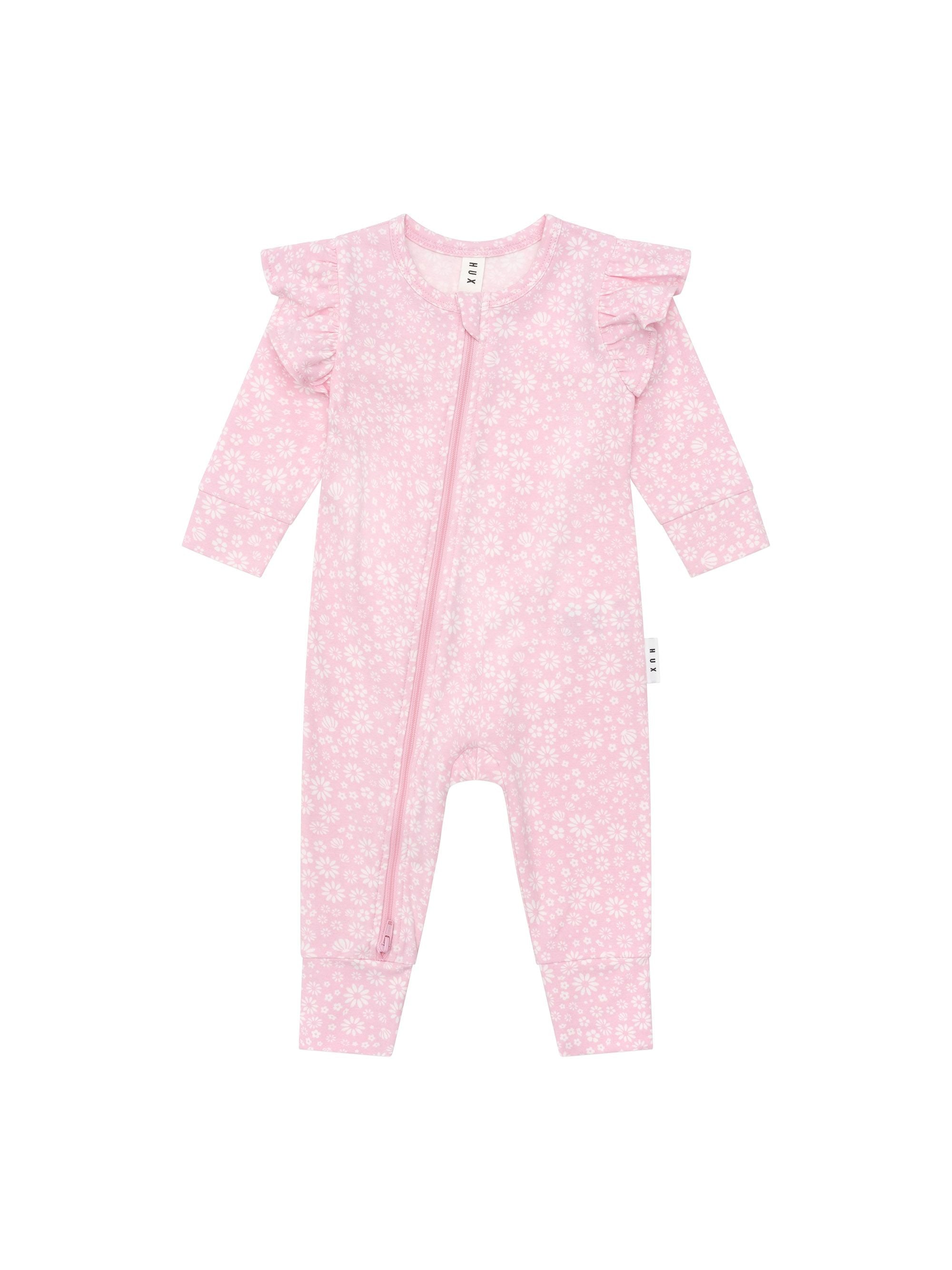 Huxbaby Girls All In One Daisy Seashell Frill Romper