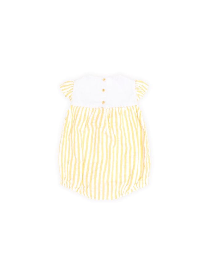 Huxbaby Girls All In One Flower Field Stripe Playsuit