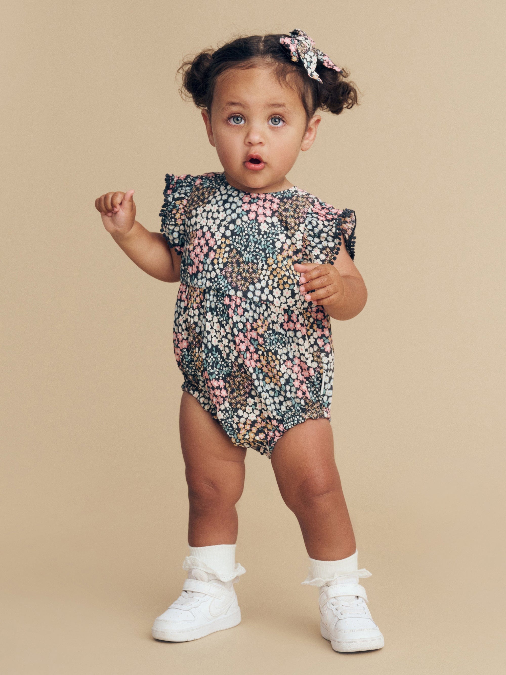 Huxbaby Girls All In One Garden Floral Playsuit