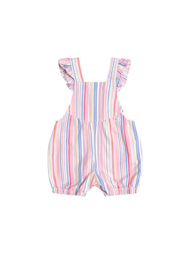 Huxbaby Girls All In One Pastel Stripe Bubble Romper