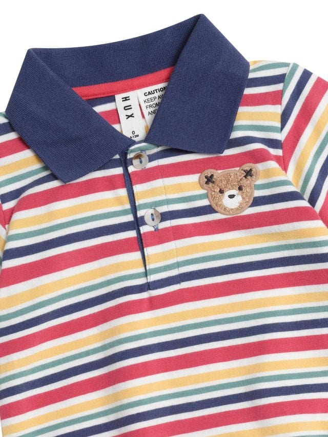 Huxbaby Girls All In One Preppy Polo Romper