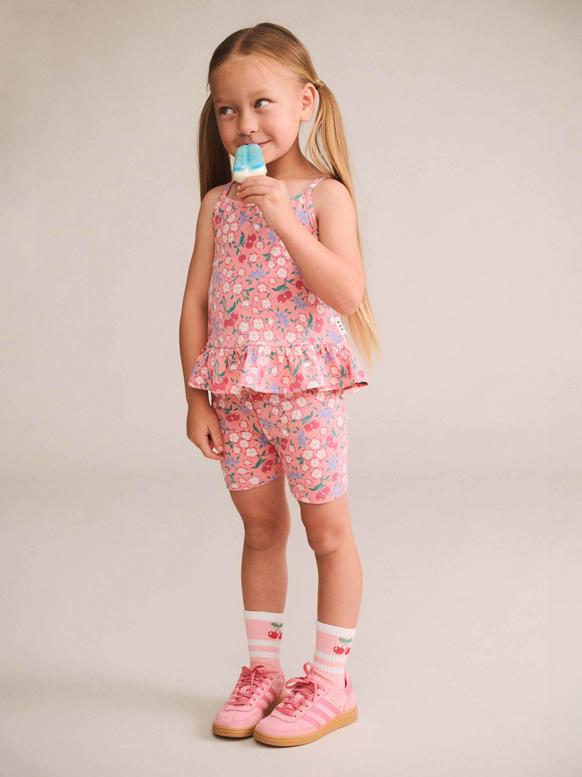 Huxbaby Girls All In One Tropical Cherry Floral 2pc Set