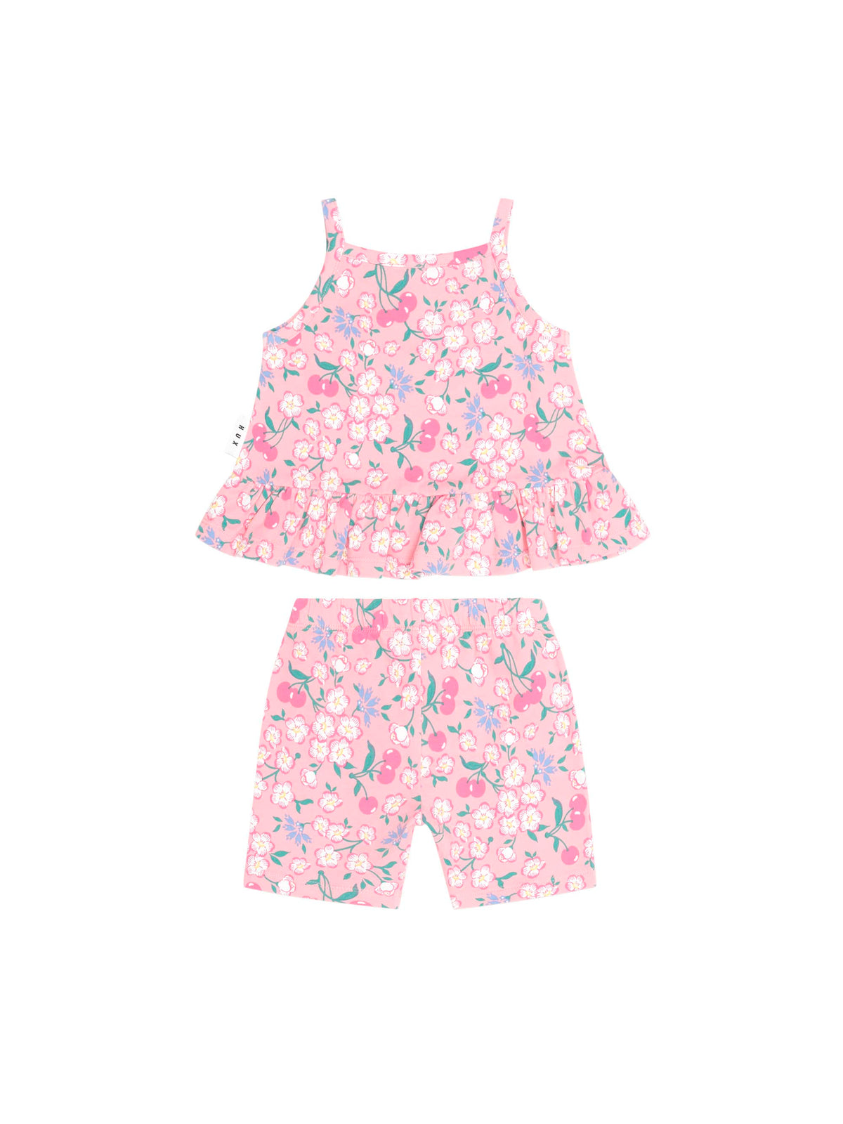 Huxbaby Girls All In One Tropical Cherry Floral 2pc Set