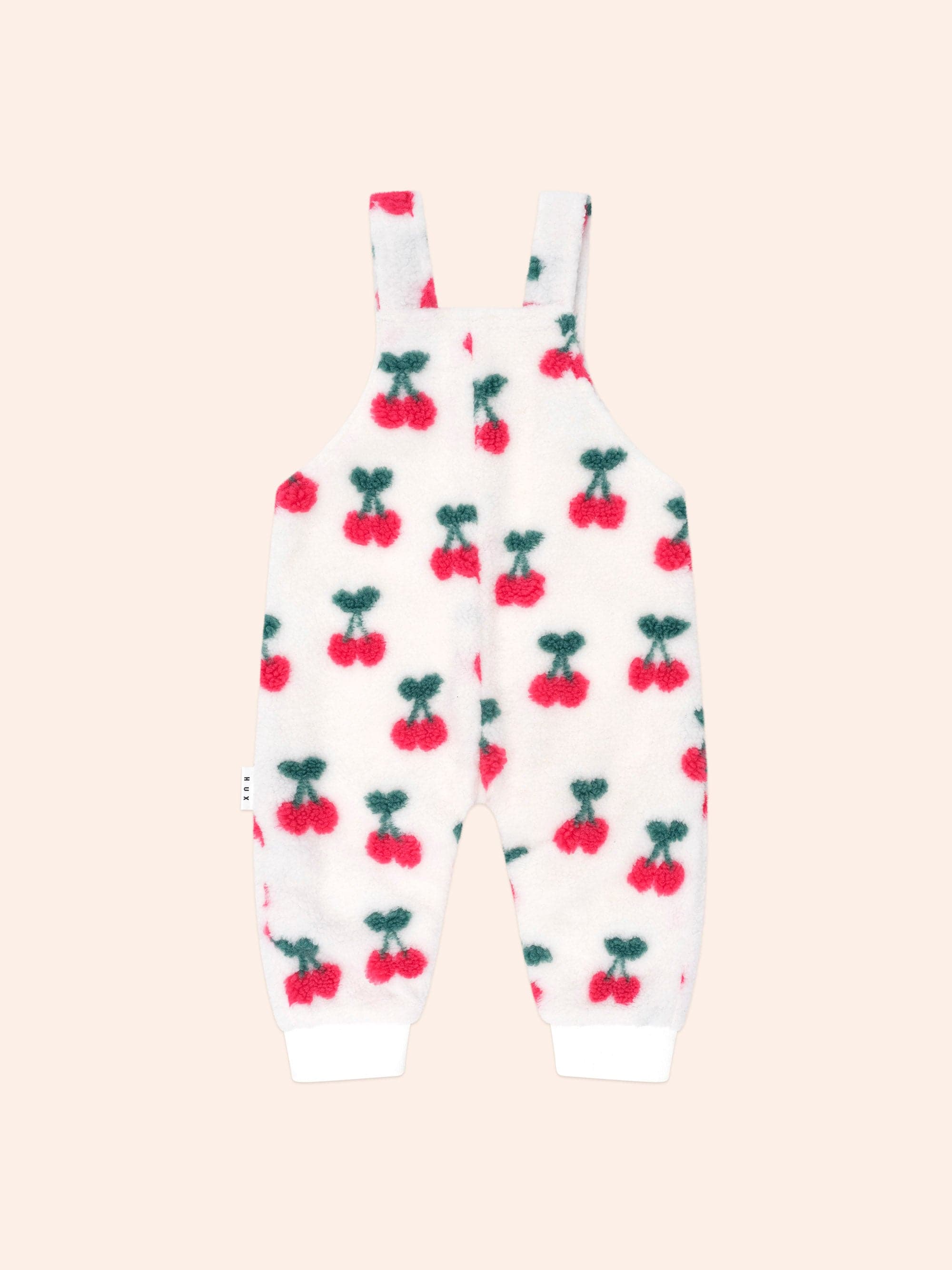 Huxbaby Girls All In One Very Cherry Sherpa Overalls