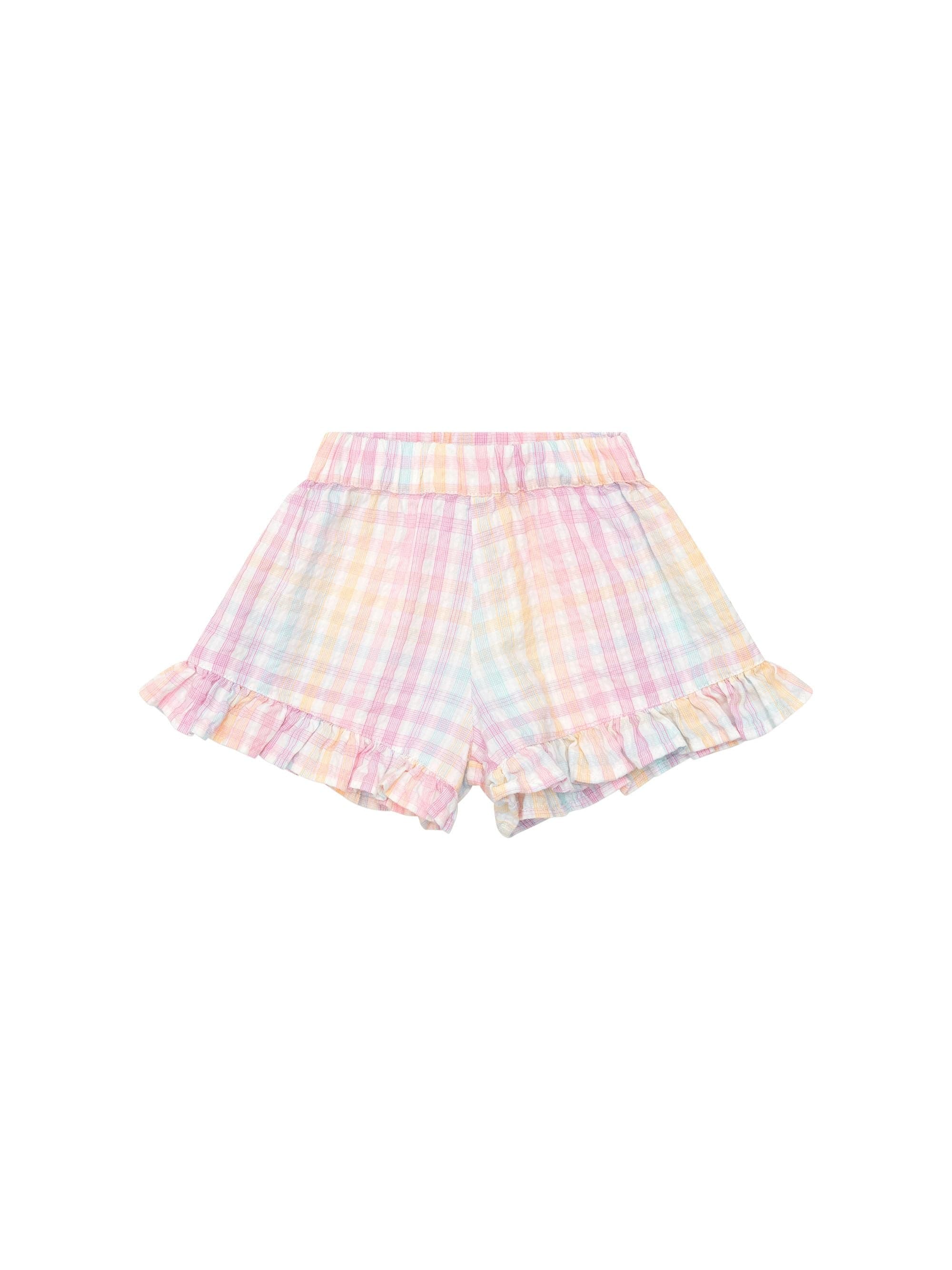 Huxbaby Girls Bottoms Rainbow Check Skort