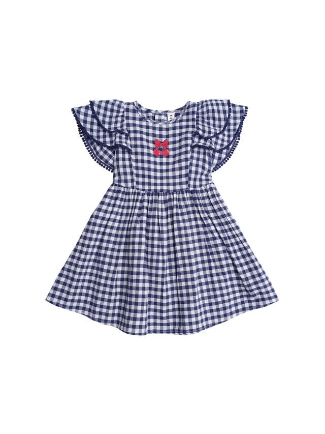 Huxbaby Girls Dress 1Y Cherry Pie Frill Dress Check
