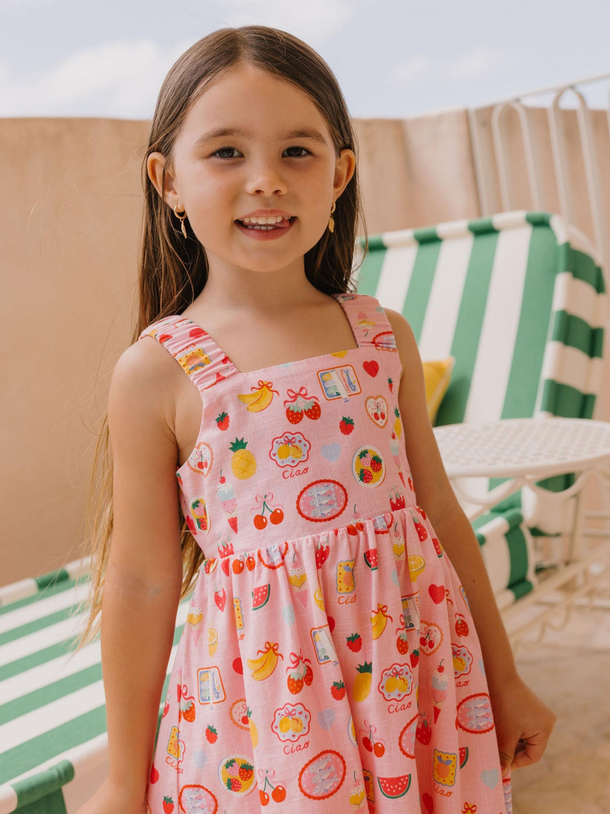 Huxbaby Girls Dress Beach Club Paradise Tie Dress