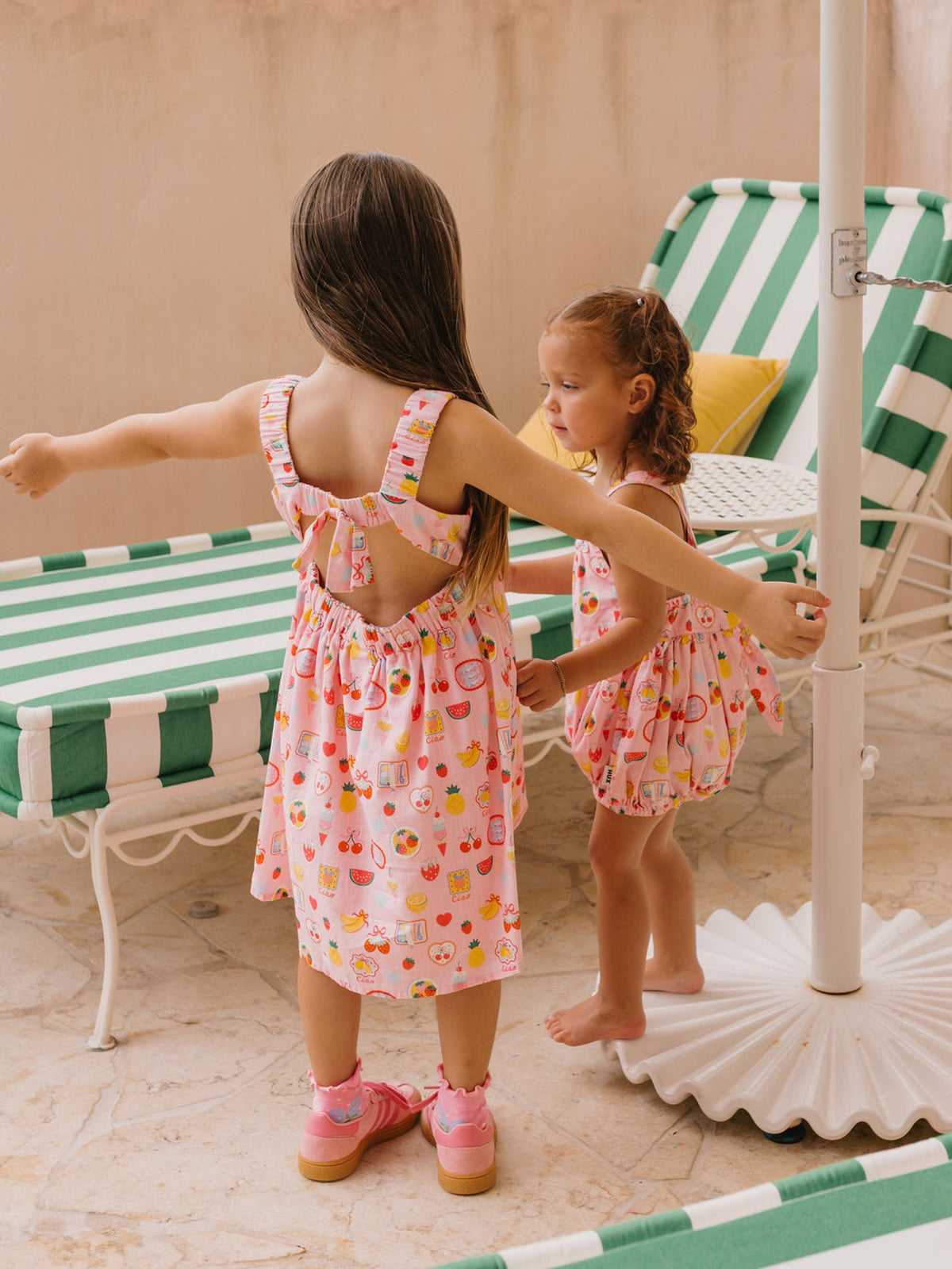 Huxbaby Girls Dress Beach Club Paradise Tie Dress