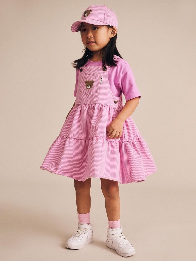 Huxbaby Girls Dress Candy Stripe Pinafore Dress