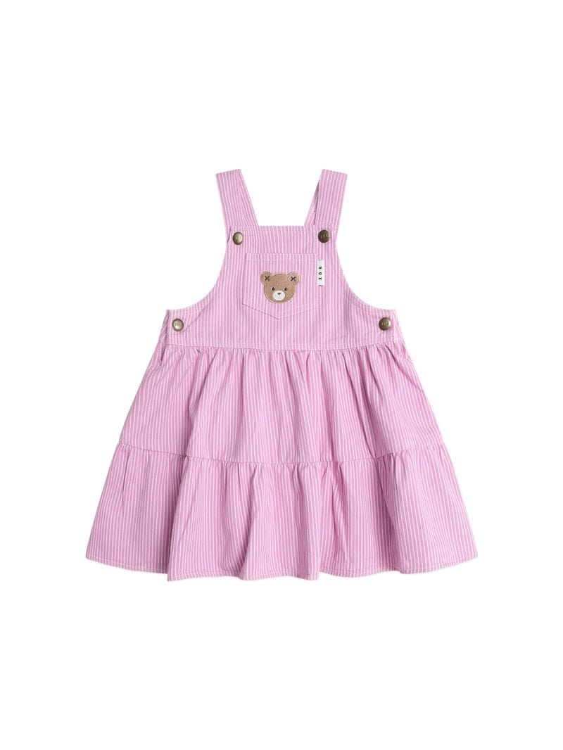 Huxbaby Girls Dress Candy Stripe Pinafore Dress