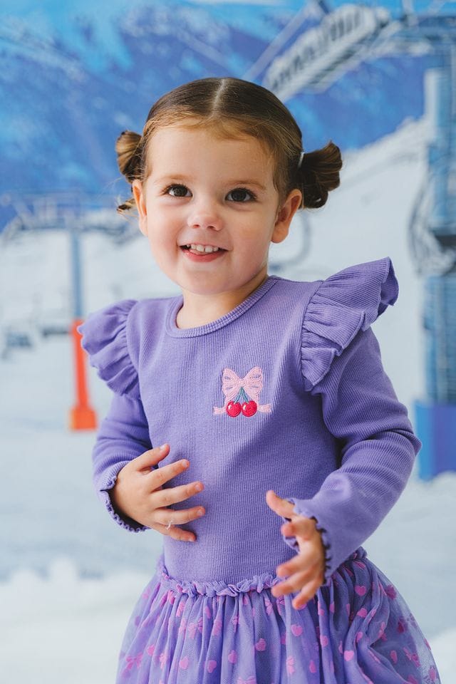 Cherry Embroidery Tulle Dress - Parnell Baby Boutique