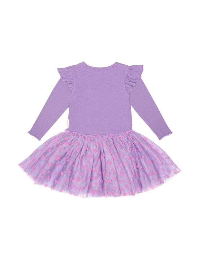 Huxbaby Girls Dress Cherry Embroidery Tulle Dress