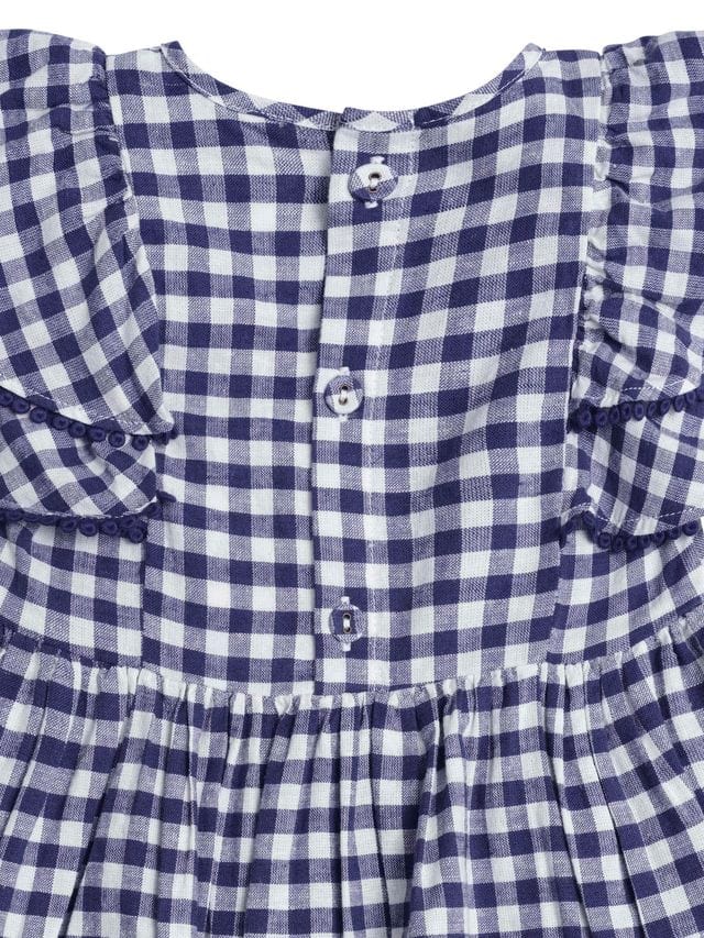 Huxbaby Girls Dress Cherry Pie Frill Dress Check
