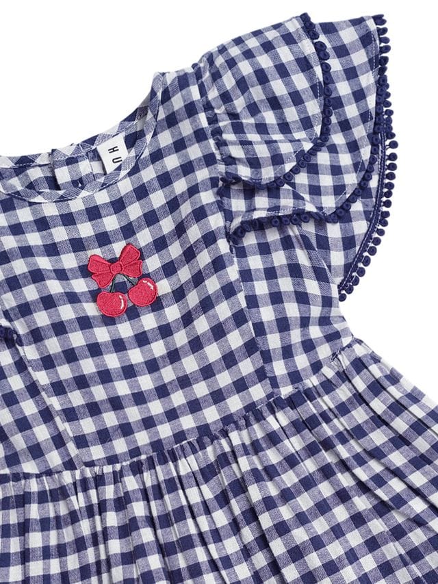 Huxbaby Girls Dress Cherry Pie Frill Dress Check