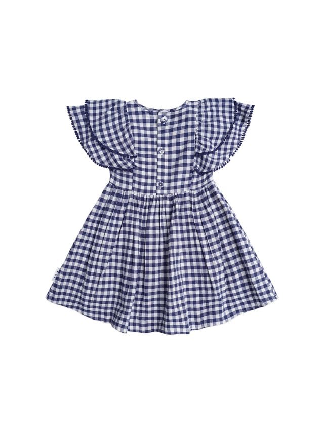 Huxbaby Girls Dress Cherry Pie Frill Dress Check