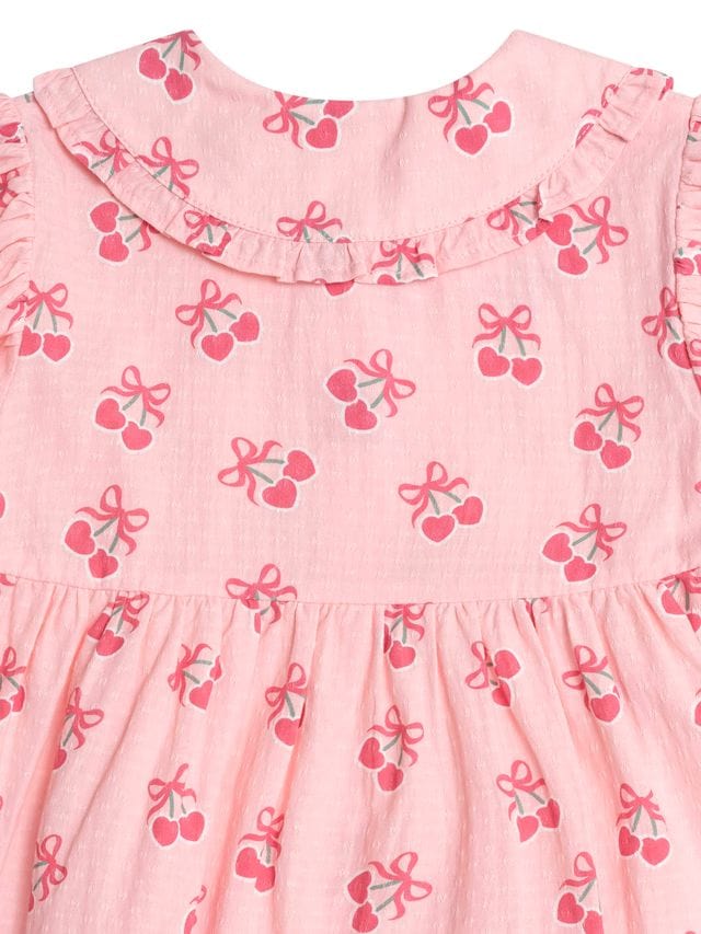 Huxbaby Girls Dress Cherry Pie Tiered Smock Dress