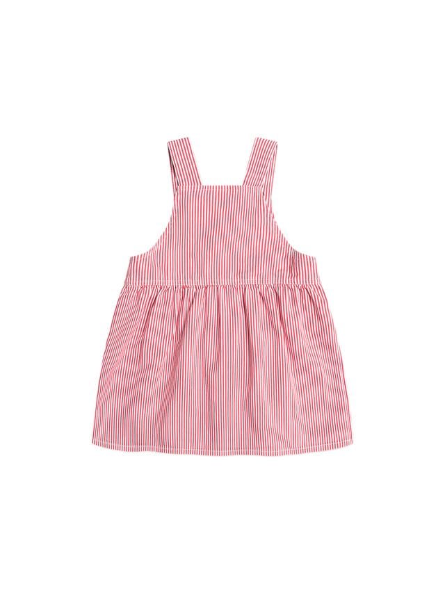 Huxbaby Girls Dress Chill Red Stripe Pinafore Dress