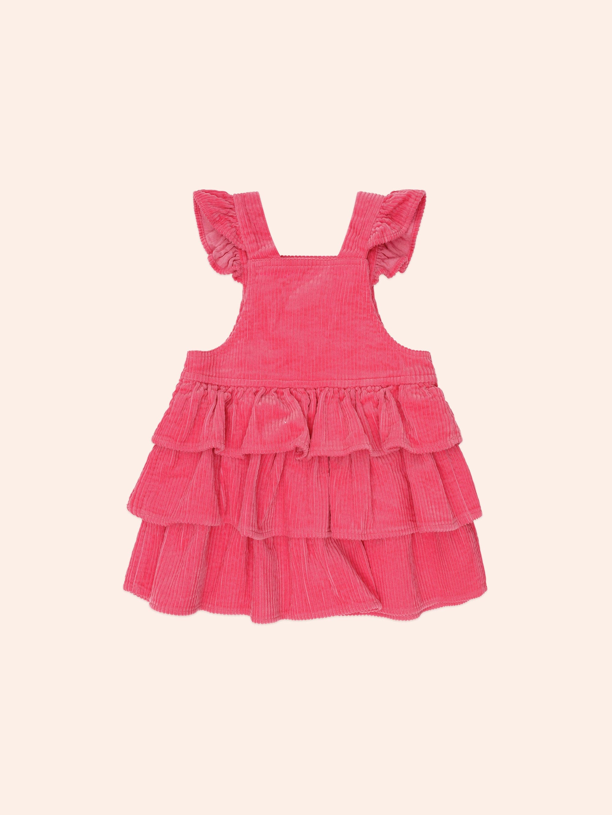 Huxbaby Girls Dress Classic Tiered Cord Pinafore