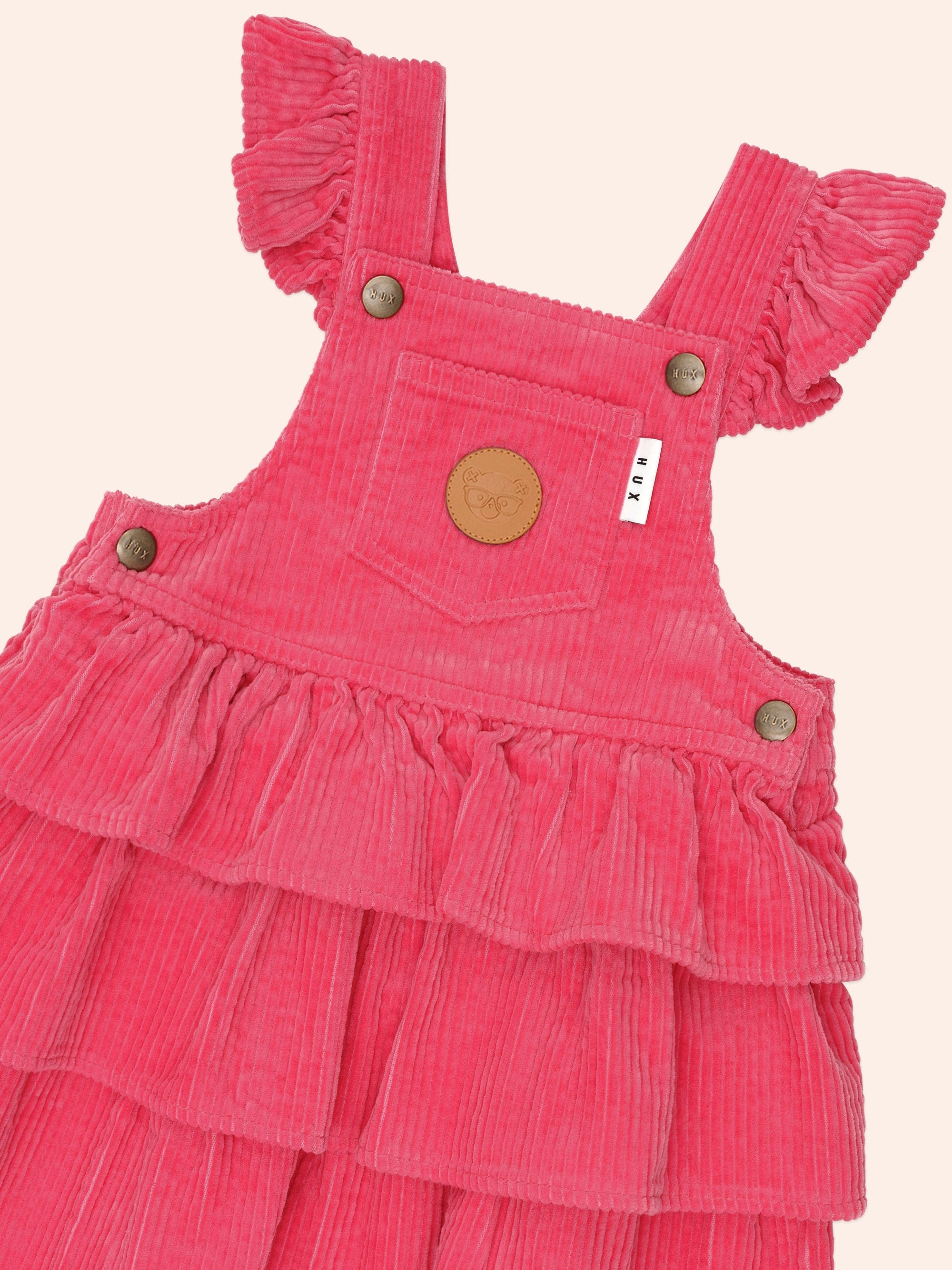 Huxbaby Girls Dress Classic Tiered Cord Pinafore