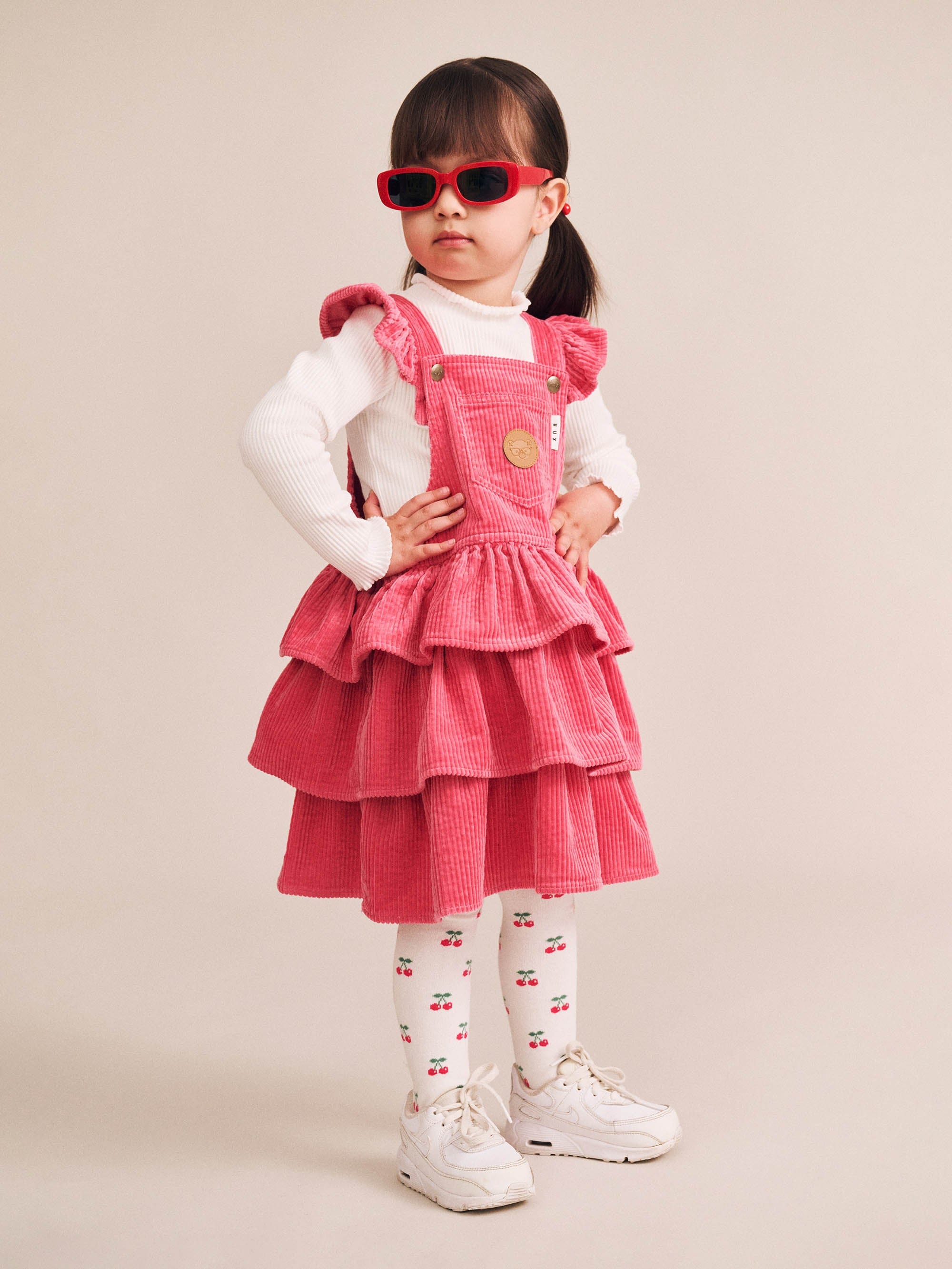 Huxbaby Girls Dress Classic Tiered Cord Pinafore