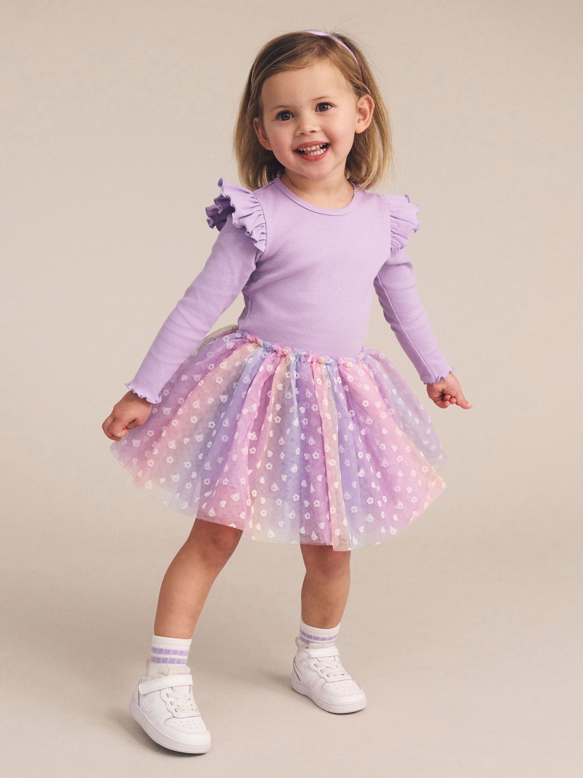 Huxbaby Girls Dress Cotton Candy Ballet Dress