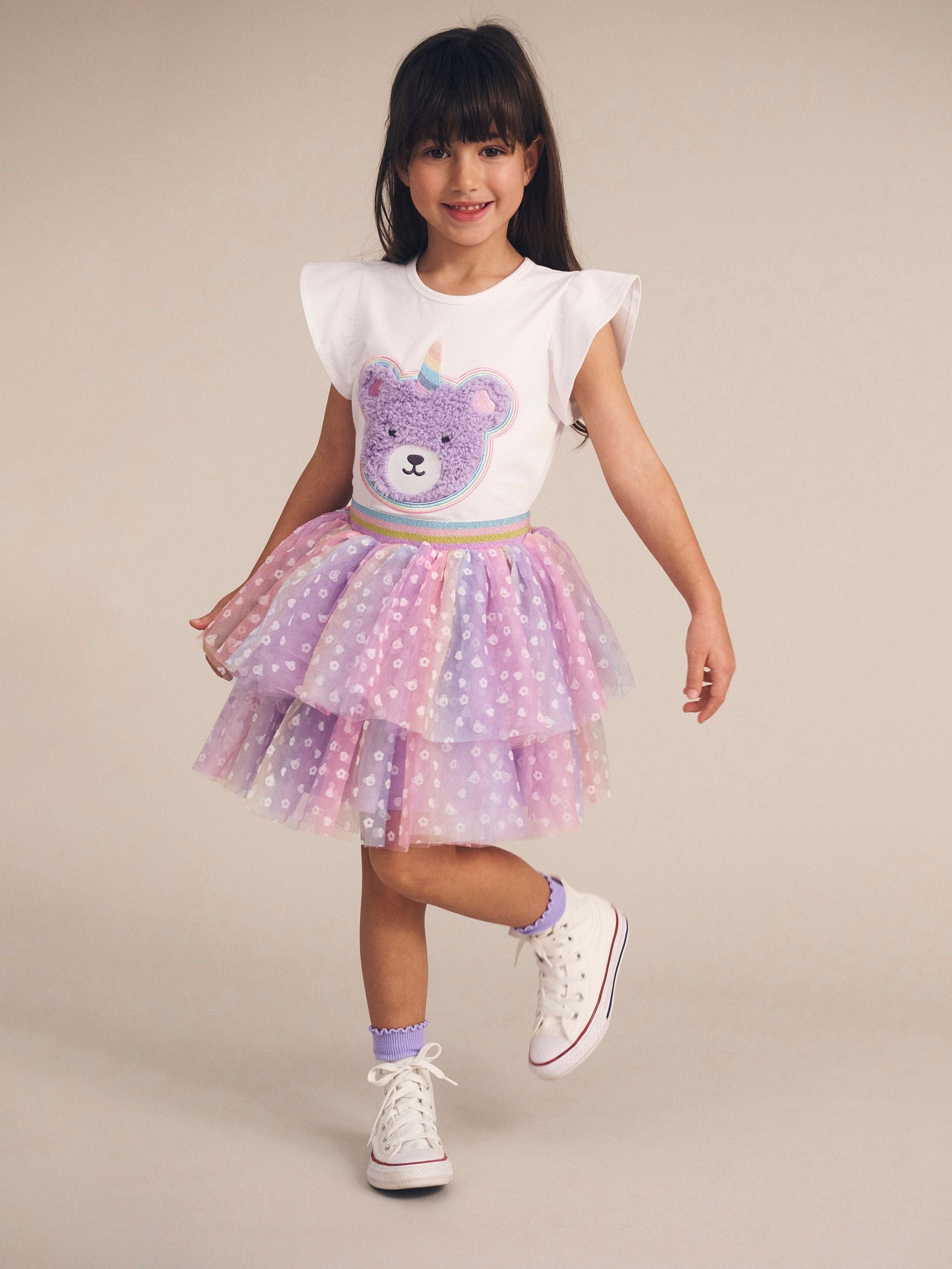 Huxbaby Girls Dress Cotton Candy Tulle Skirt