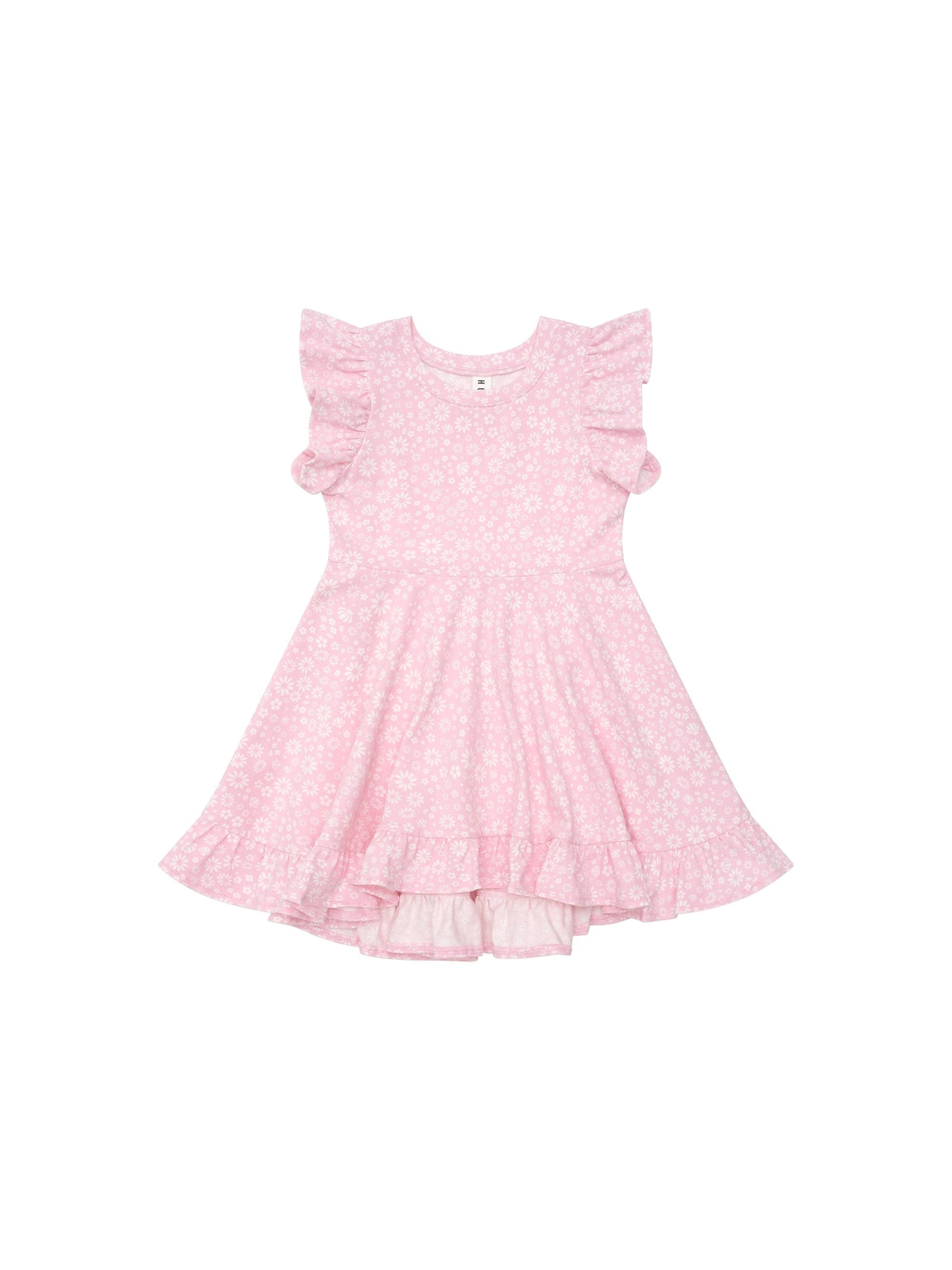 Huxbaby Girls Dress Daisy Seashell Swing Dress