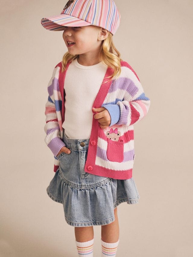 Huxbaby Girls Dress Dreamy Denim Frilly Skirt