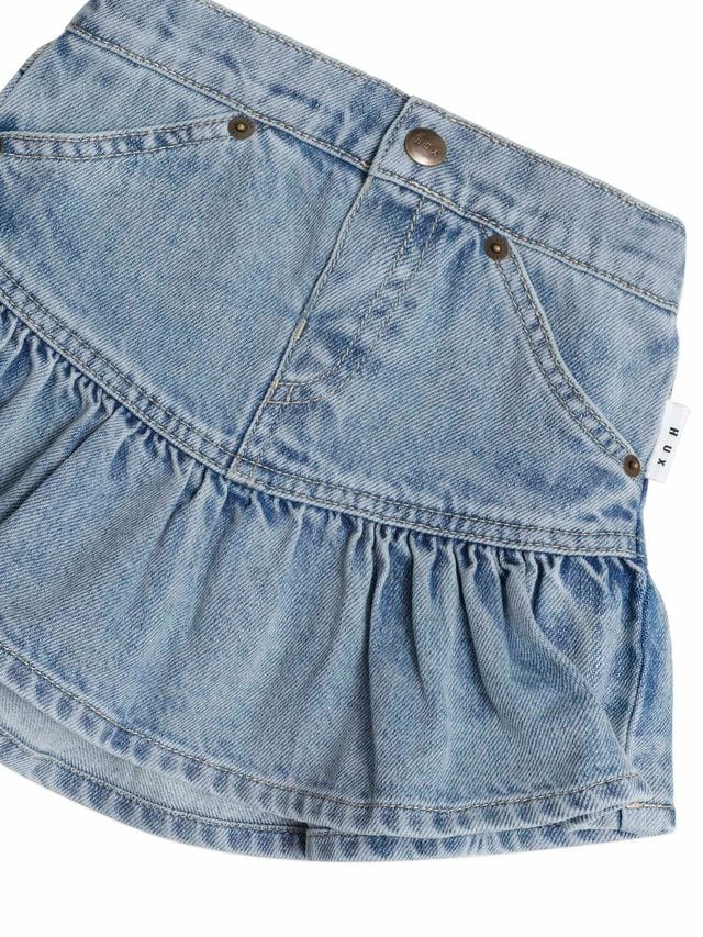 Huxbaby Girls Dress Dreamy Denim Frilly Skirt
