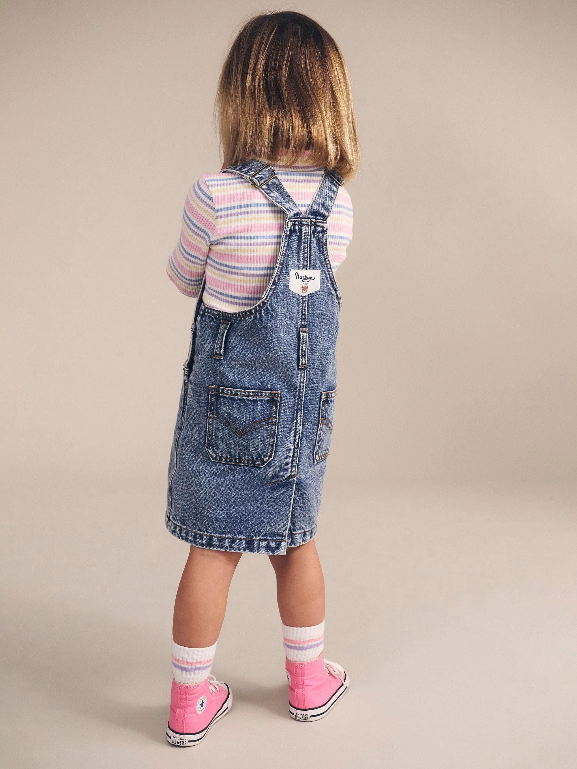 Huxbaby Girls Dress Dreamy Denim Pinafore