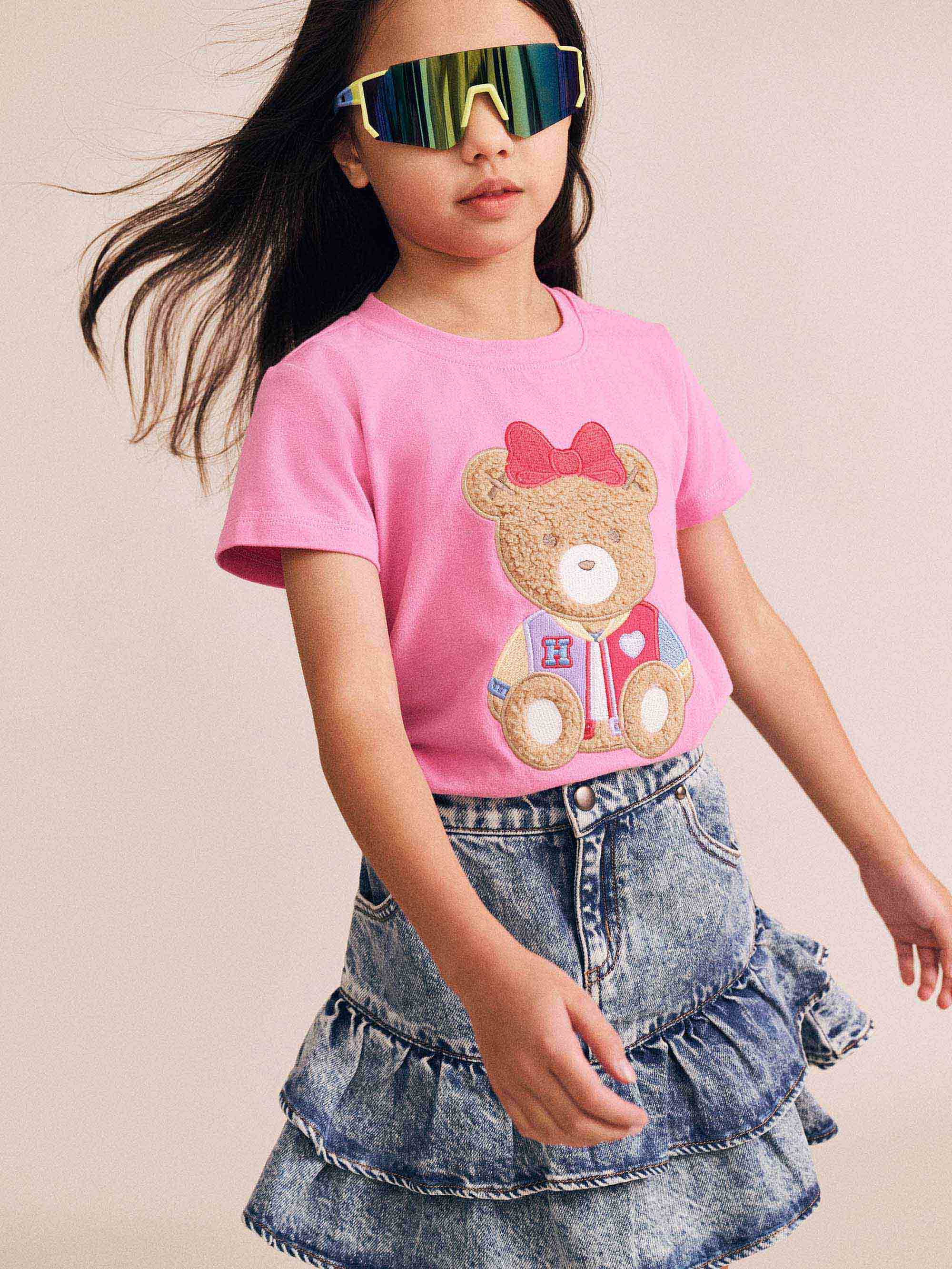 Huxbaby Girls Dress Dreamy Denim Tiered Skirt