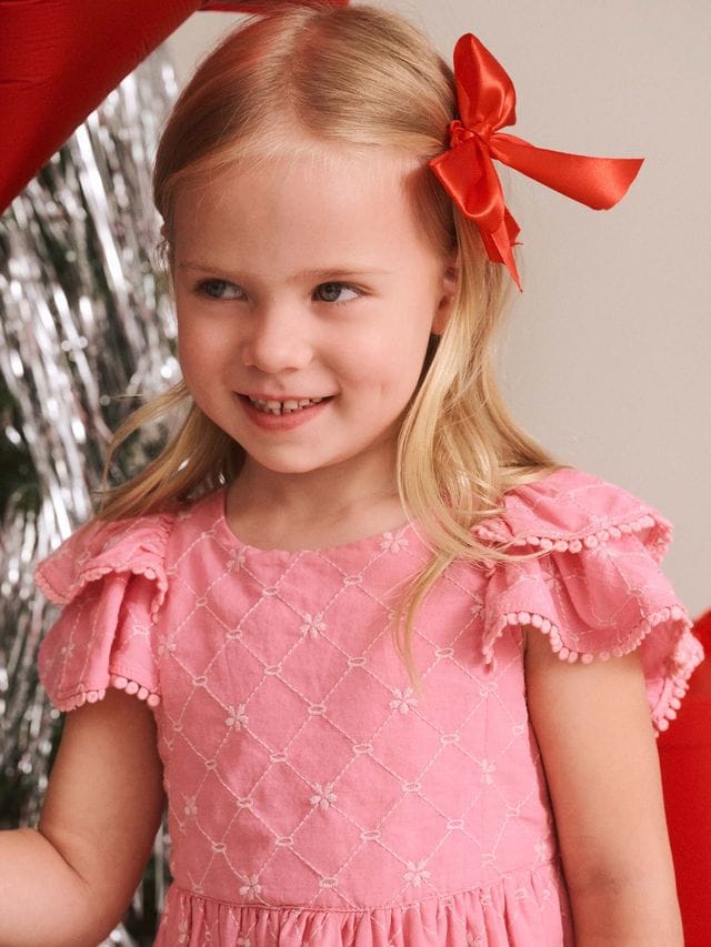 Huxbaby Girls Dress Floral Broderie Dress