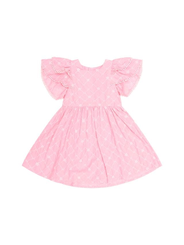 Huxbaby Girls Dress Floral Broderie Dress