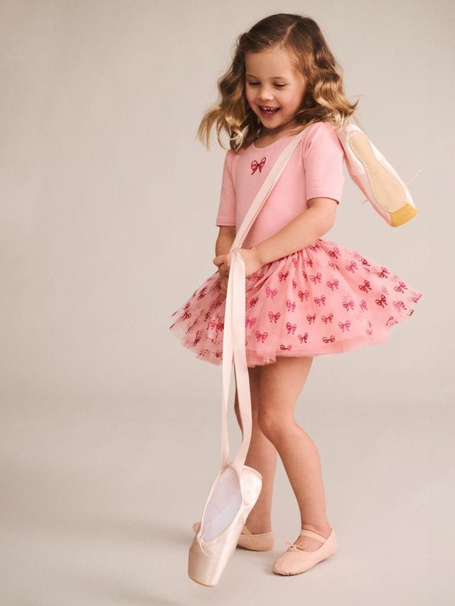 Huxbaby Girls Dress Glitter Bow Tutu Tulle Dress