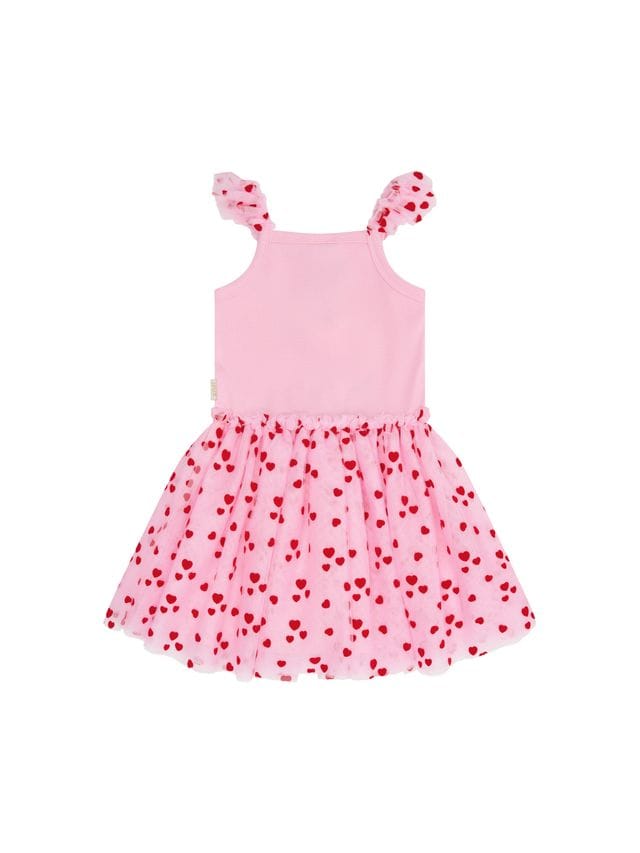 Huxbaby Girls Dress Icing-On-The-Cupcake Flocked Tulle Dress