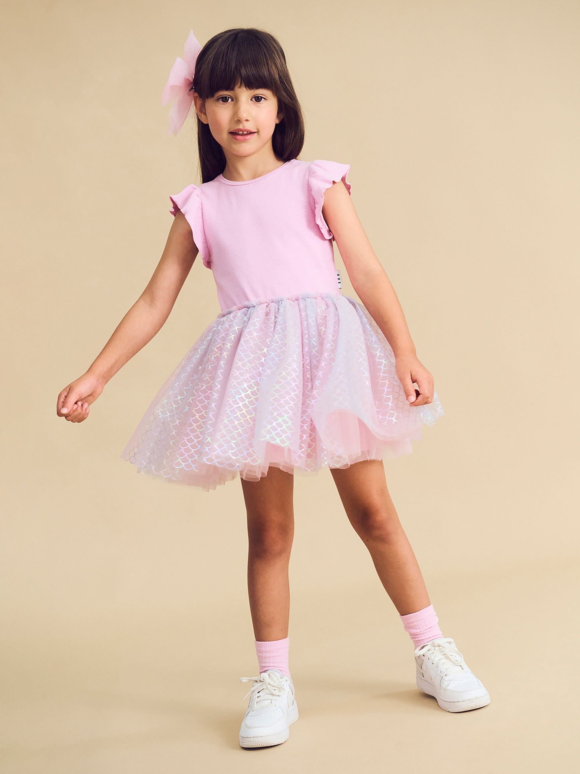 Huxbaby Girls Dress Mermaid Frill Ballet Dress