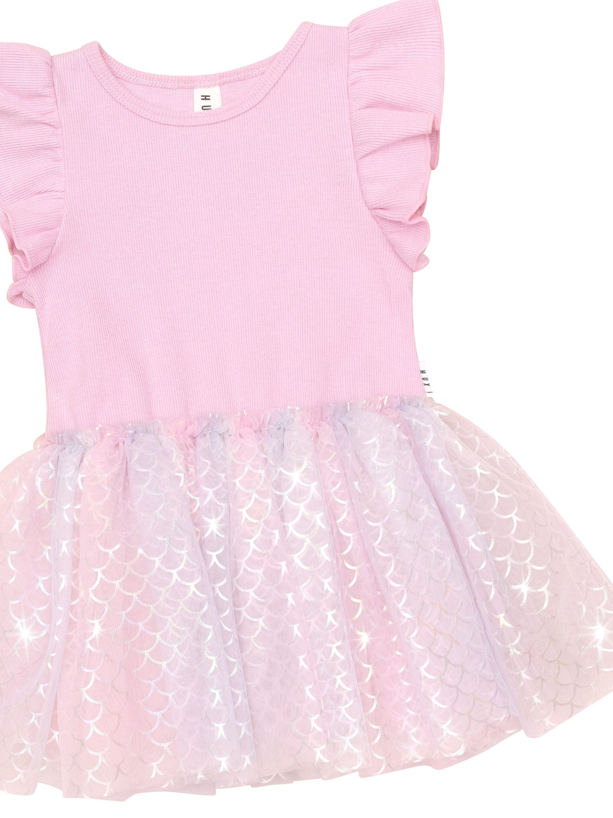 Huxbaby Girls Dress Mermaid Frill Ballet Dress