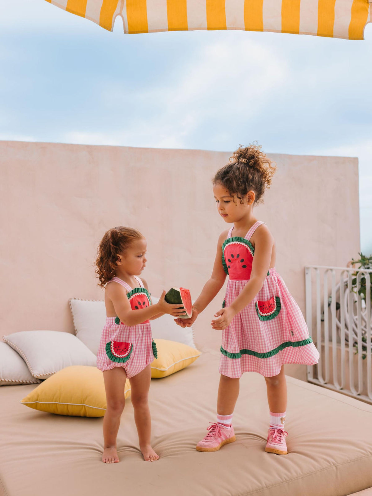 Huxbaby Girls Dress One-in-a-melon Check Dress