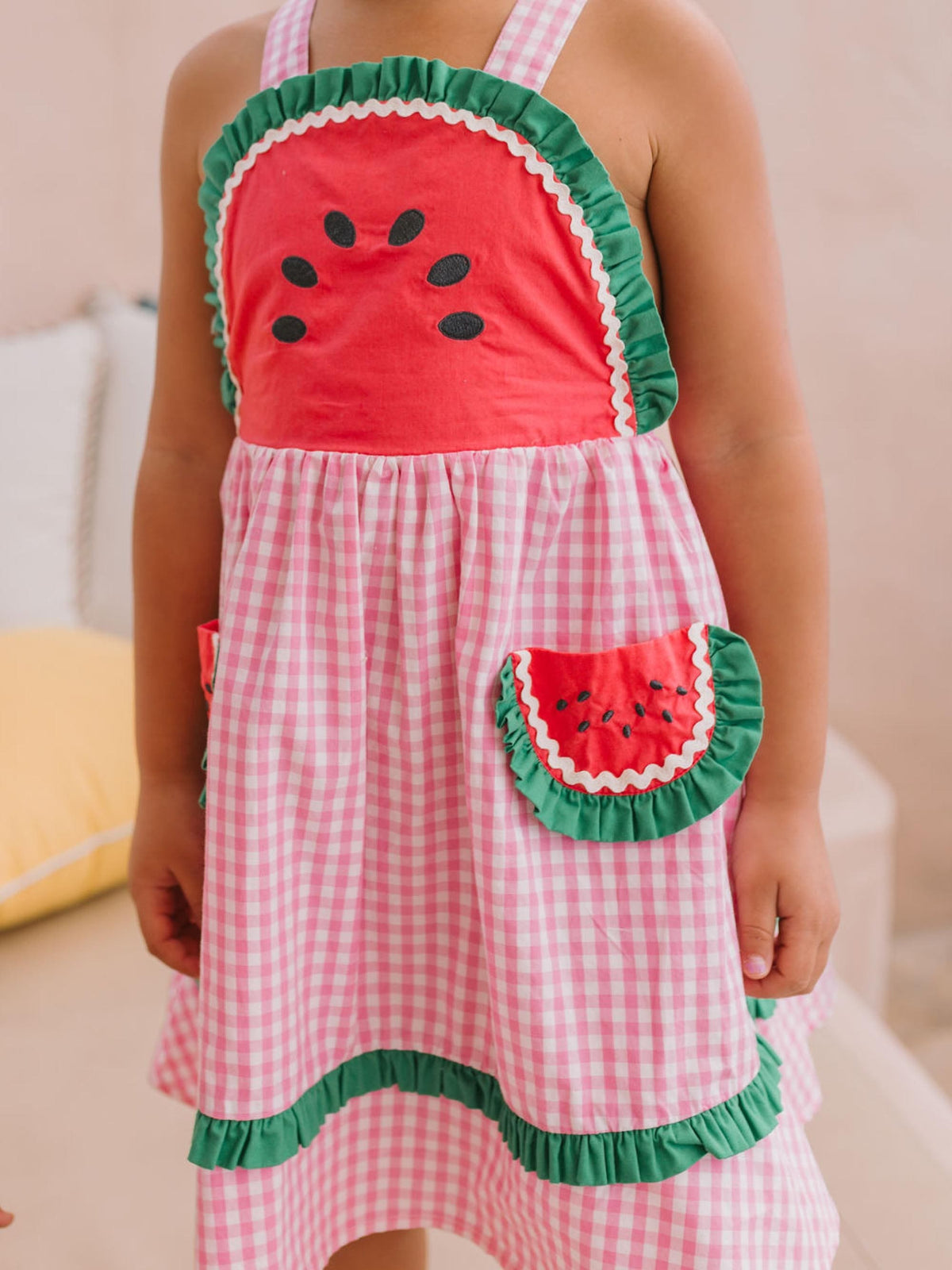 Huxbaby Girls Dress One-in-a-melon Check Dress