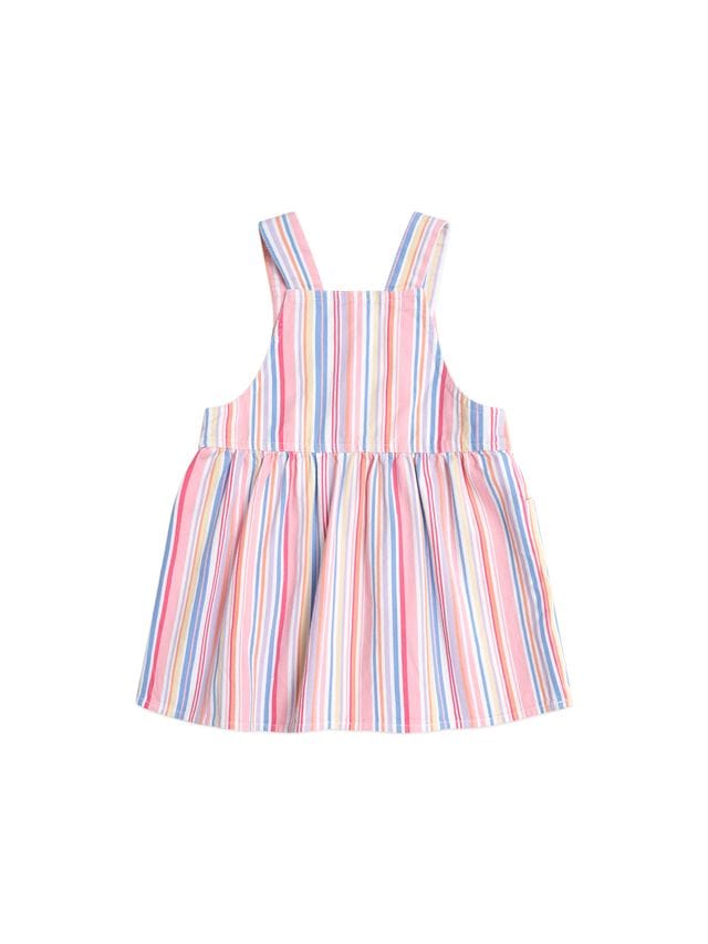 Huxbaby Girls Dress Pastel Stripe Pinafore Dress