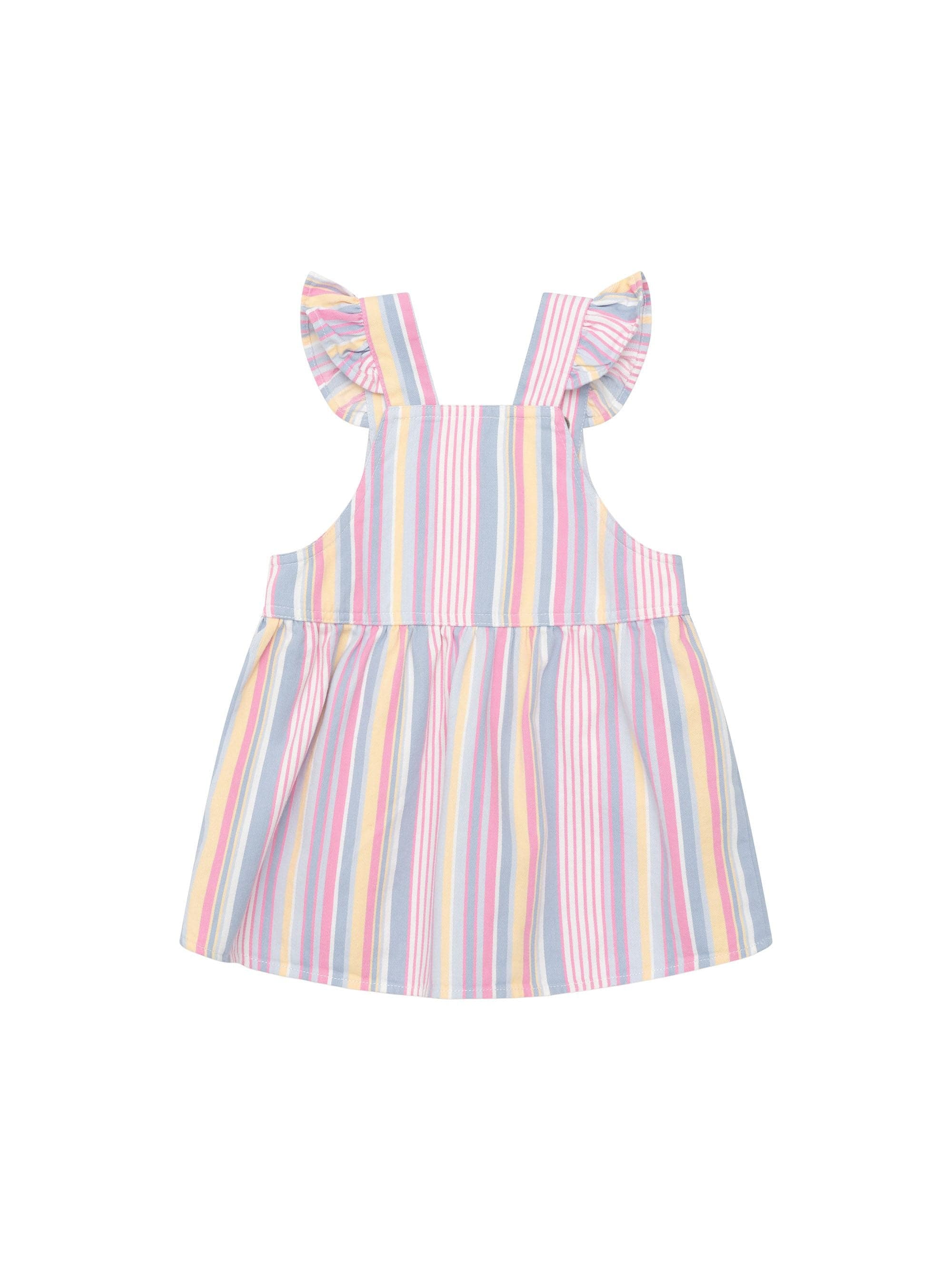 Huxbaby Girls Dress Rainbow Stripe Pinafore