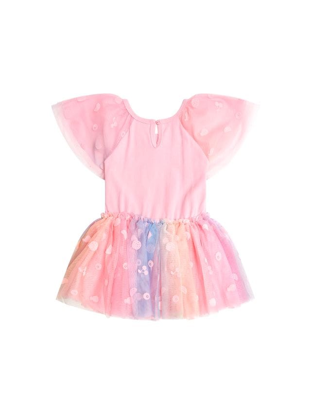 Huxbaby Girls Dress Rainbow Unicorn Tulle Dress