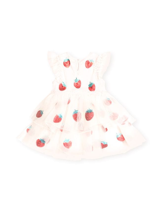 Huxbaby Girls Dress Sequin Strawberry Tulle Dress