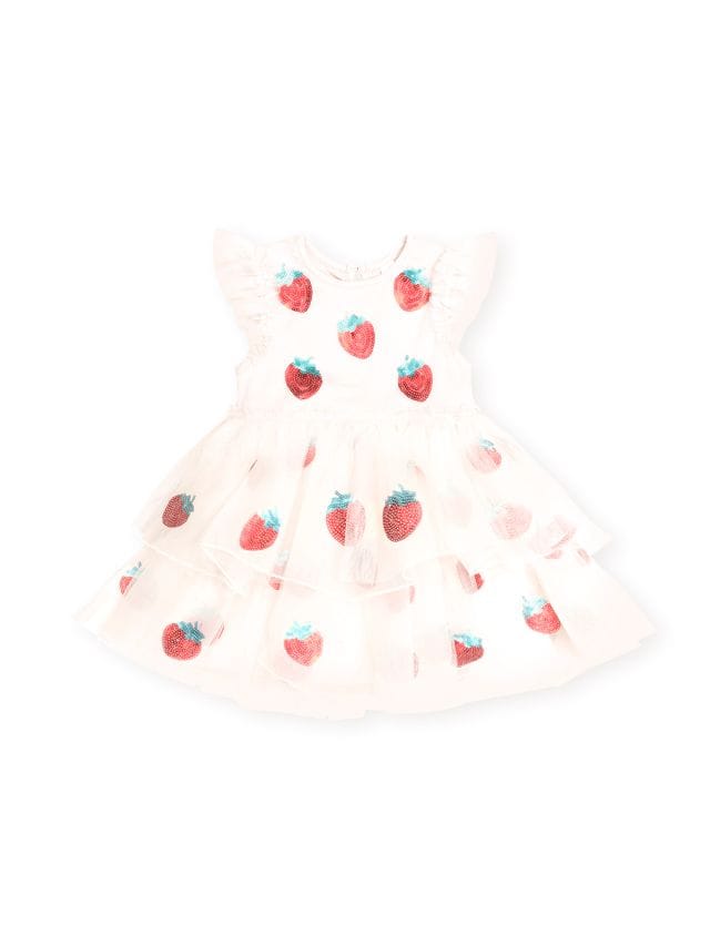 Huxbaby Girls Dress Sequin Strawberry Tulle Dress