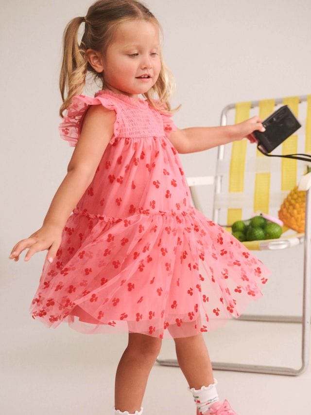 Huxbaby Girls Dress Tropical Glitter Fruit Tulle Dress