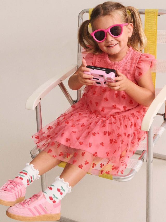 Huxbaby Girls Dress Tropical Glitter Fruit Tulle Dress