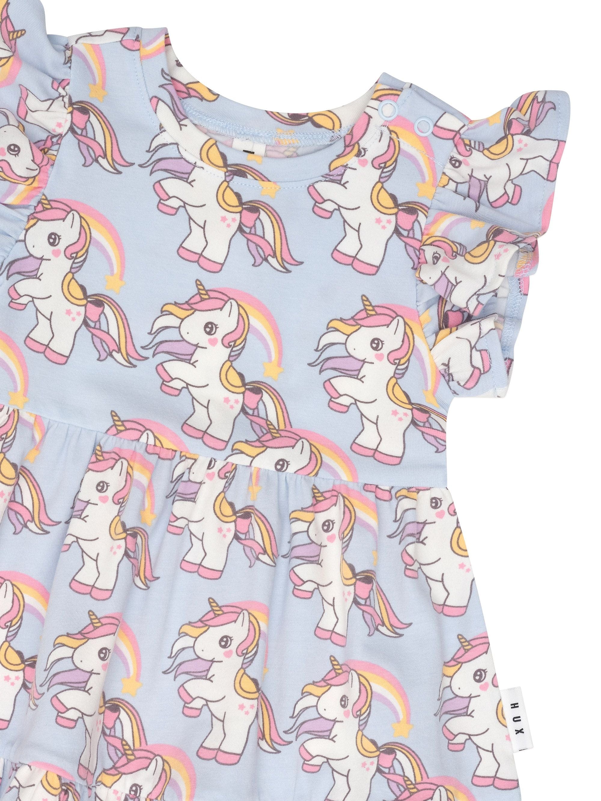 Huxbaby Girls Dress Unicorn Tier Dress