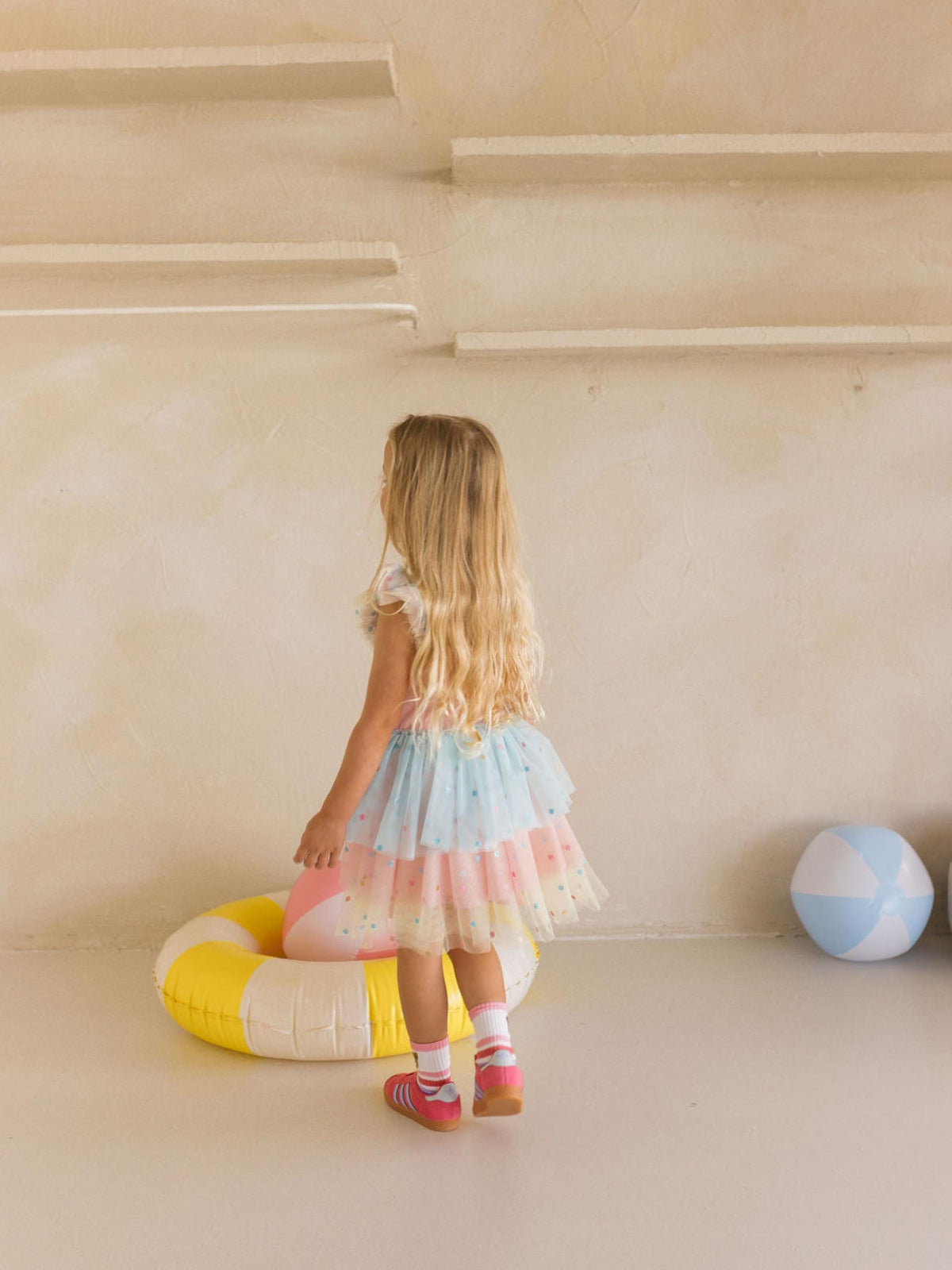 Huxbaby Girls Dress You-Scream-For-Ice Cream Tulle Dress