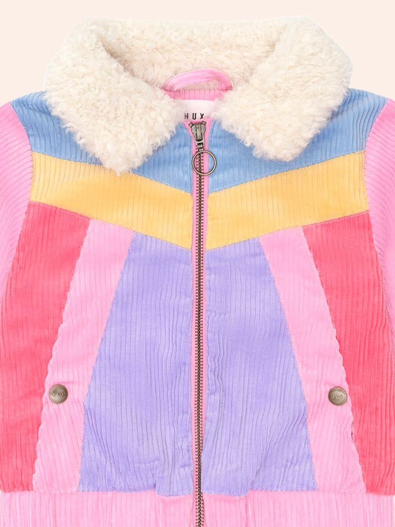 Huxbaby Girls Jacket Colour Block Cord Jacket